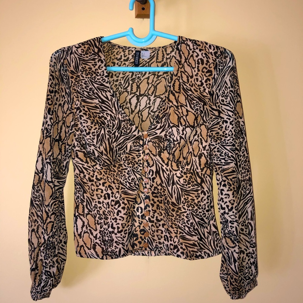 Animal print blouse